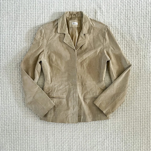 VINTAGE Y2K Suede Blazer Jacket - Picture 2 of 7
